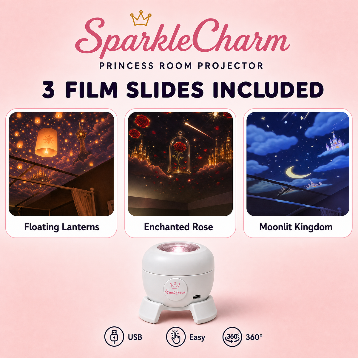 SparkleCharm™ Princess Projector